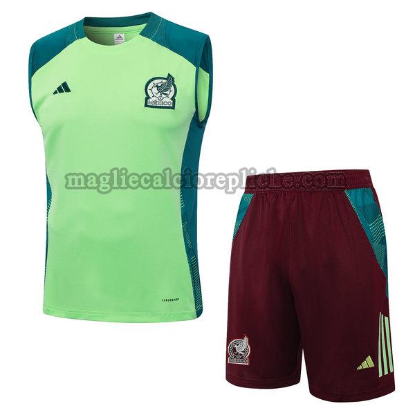 vests calcio messico 2024 completo verde